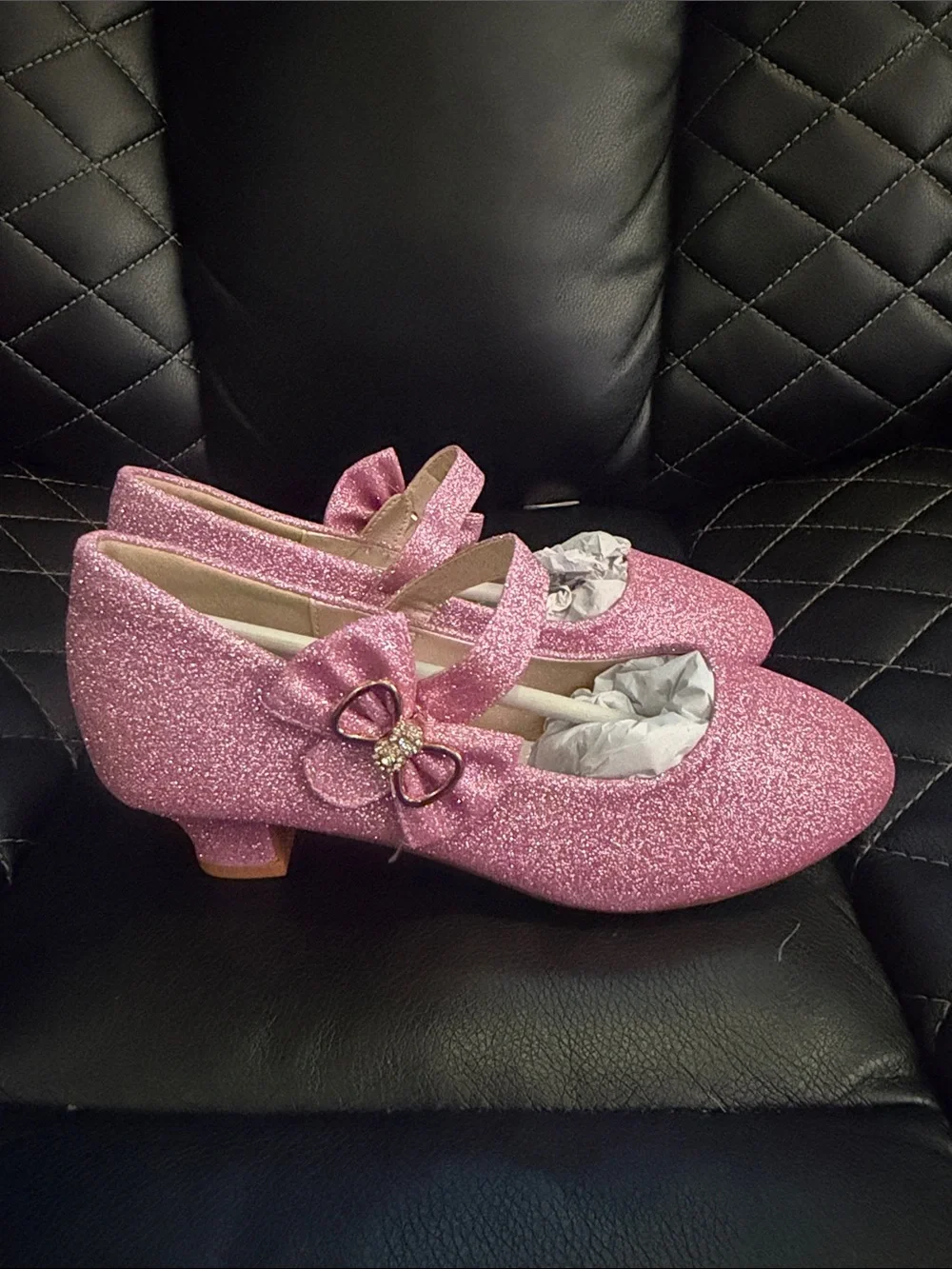 Sparkle Pink Mary Jane Dress Shoes for Girls